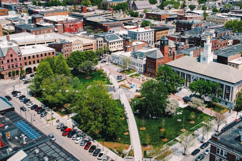 vermont town skyline