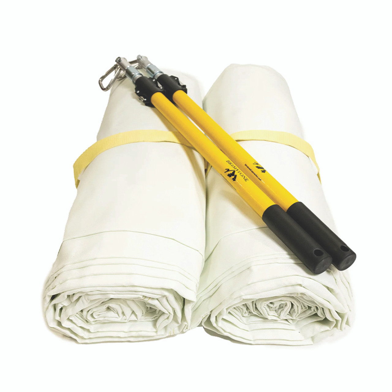 Brimstone Blanket Kit with 25' x 33' Firefighting Blanket, Pole Set, and Cinch Strap for Sale at Curtis - Tools for Heroes