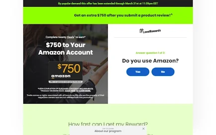 Product Reviewer Amazon Bonus $750