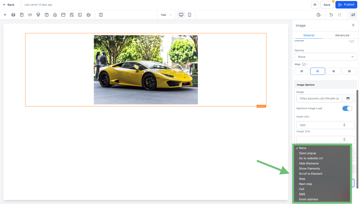 A yellow sports car on a roadDescription automatically generated