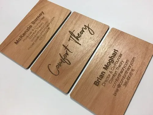 wooden business card