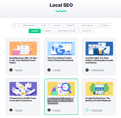 Local seo by Backlinko