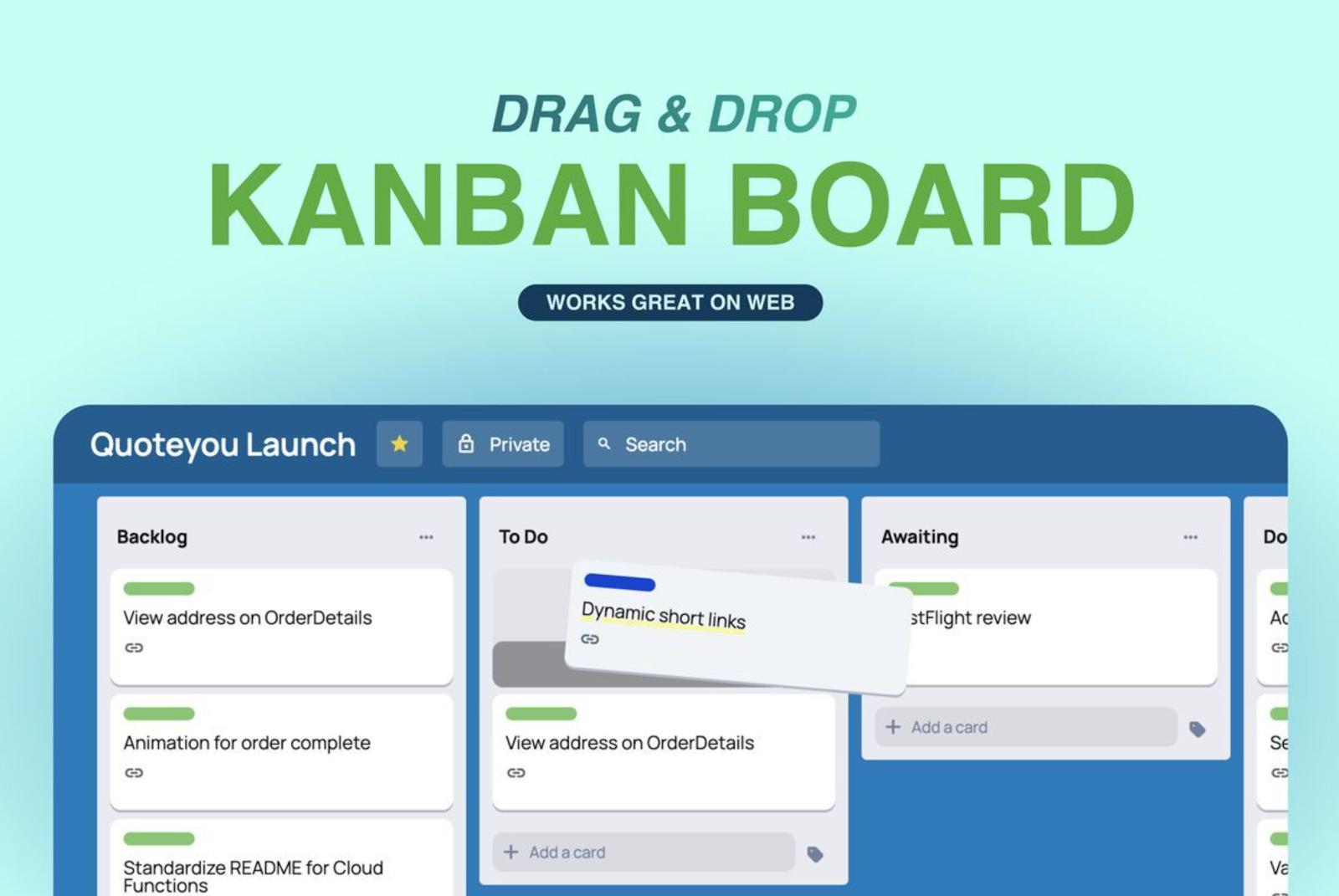 10. Drag & Drop Kanban Board
