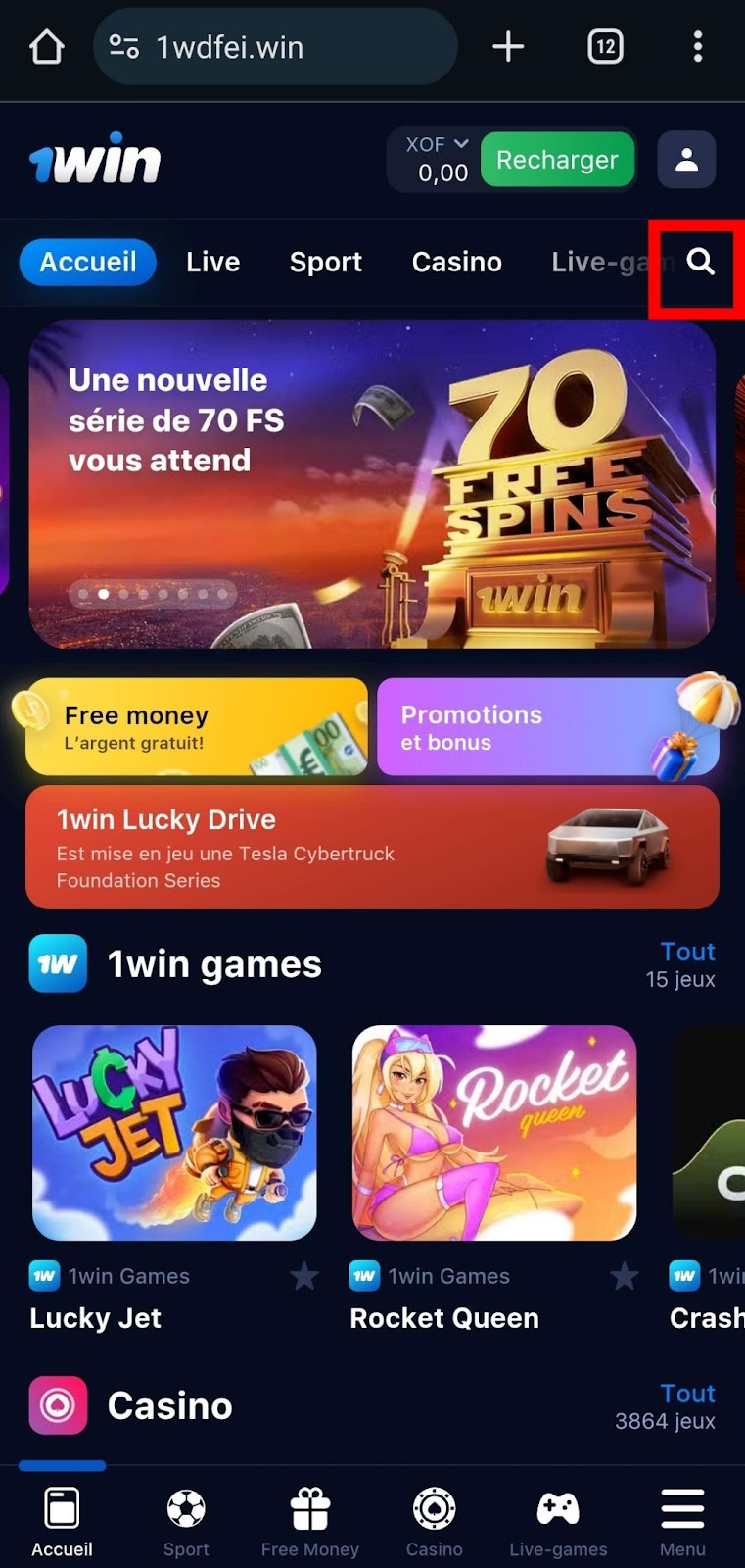 Rechercher un casino sur 1win Côte d'ivoire