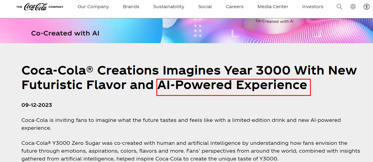 Coca-Cola Campaign of AI-Powered Futuristic Flavors