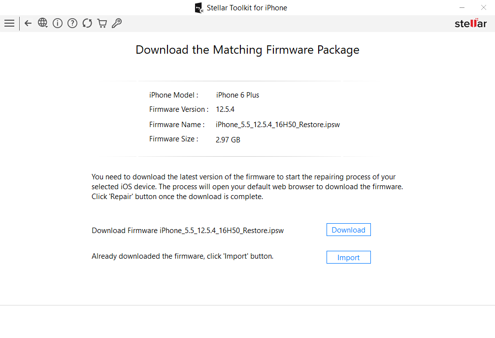 download the matching firmware packages