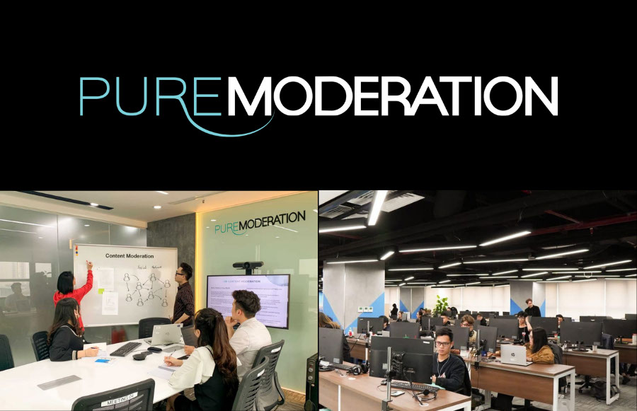 Pure Moderation delivering Content Moderation, AI Training, Customer Support, Game Management