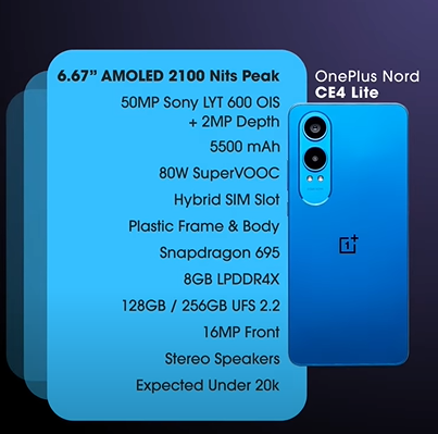 OnePlus Nord CE 4 Lite vs OnePlus Nord CE 4 5G Comparison by comparing-tech.com