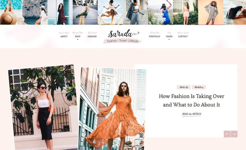 Sarada lifestyle blog theme