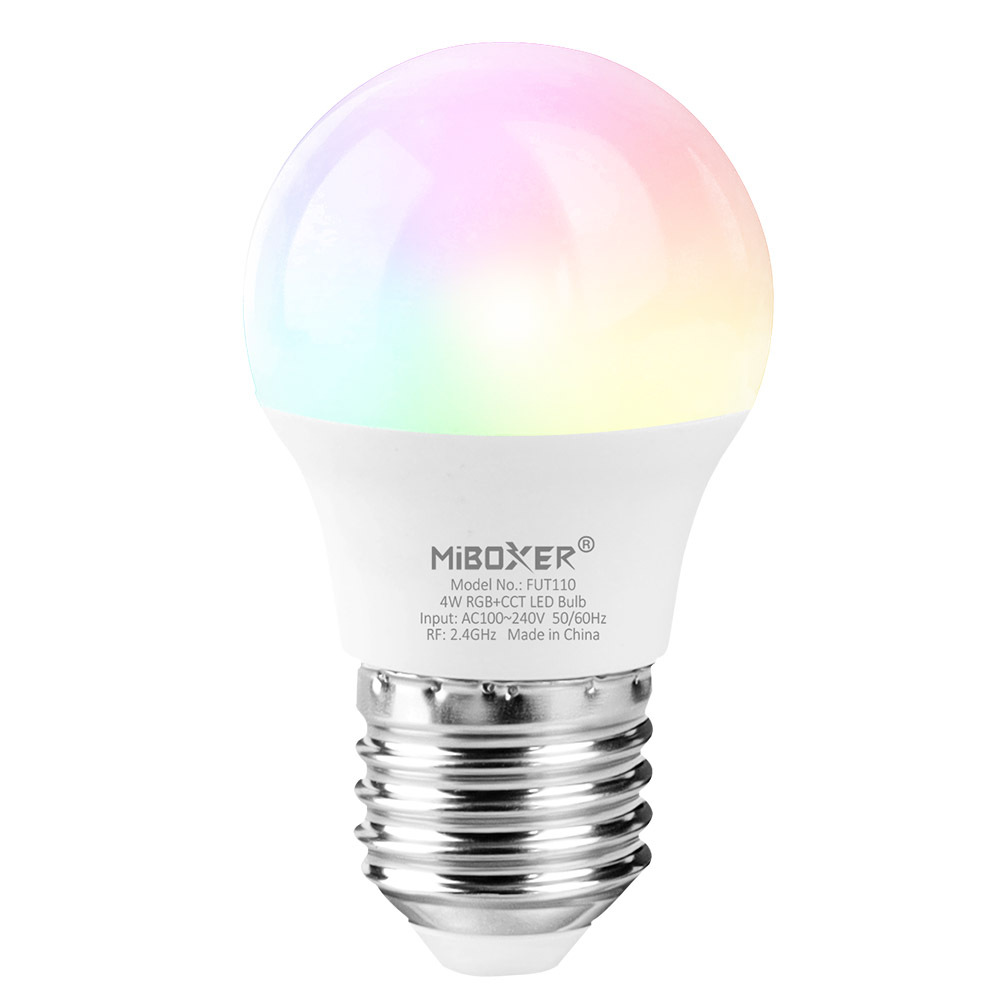 Miboxer Smart Bulb in modern interior with various lighting modes