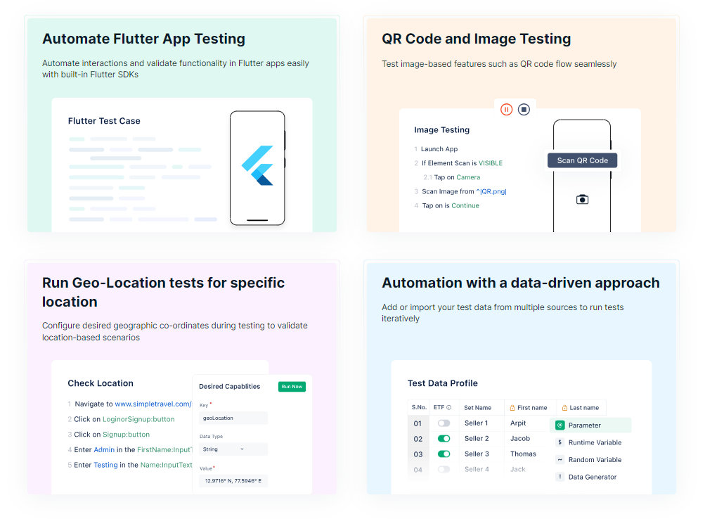 Testsigma advanced features for mobile test automation
