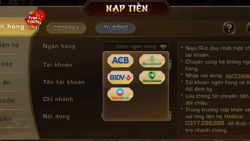 Nạp tiền iwin68