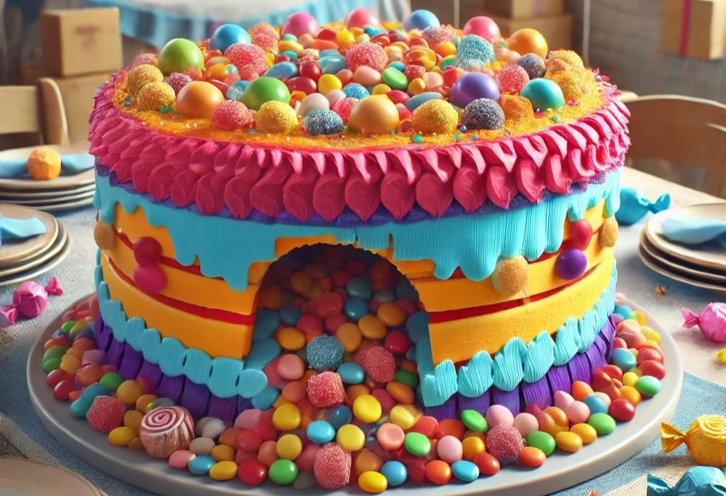 Round Pinata Cake