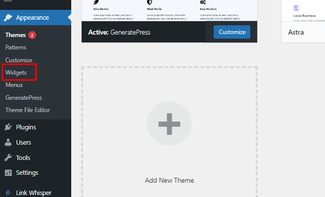 Customizing widgets for WordPress Theme