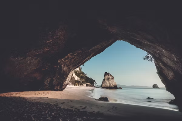 Les formations rocheuses de Cathedral Cove