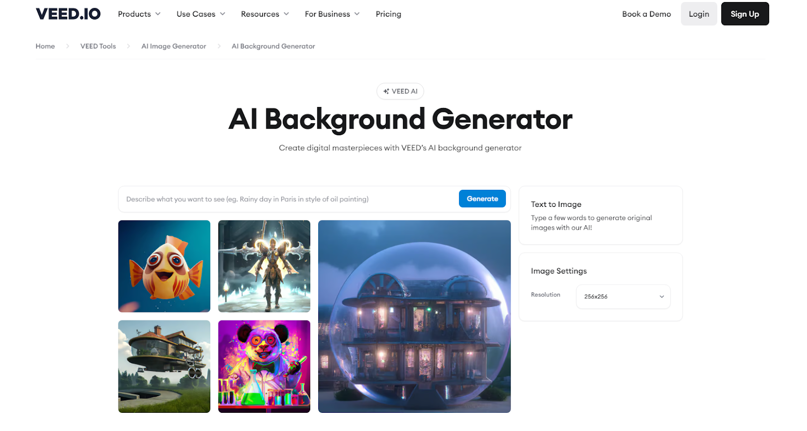 Veed.io AI Background Generator