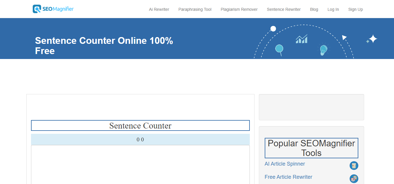 SEOMagnifier.com Sentence Counter