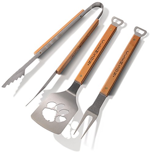 YouTheFan NCAA Clemson Tigers Classic Series 3-Piece BBQ Set Brown