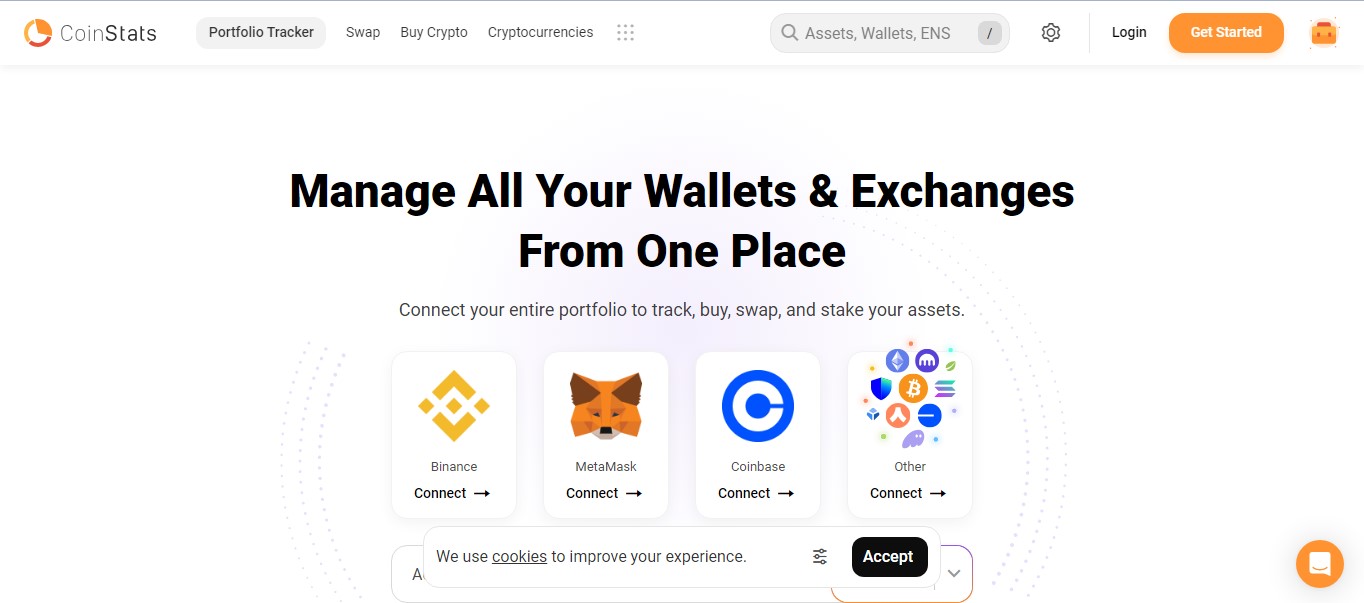 CoinStats homepage
