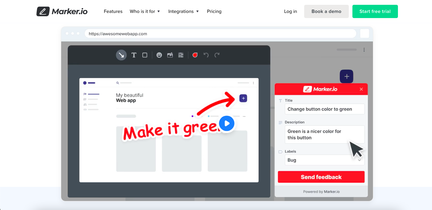 Marker.io - best feedback form tool for website - 2024
