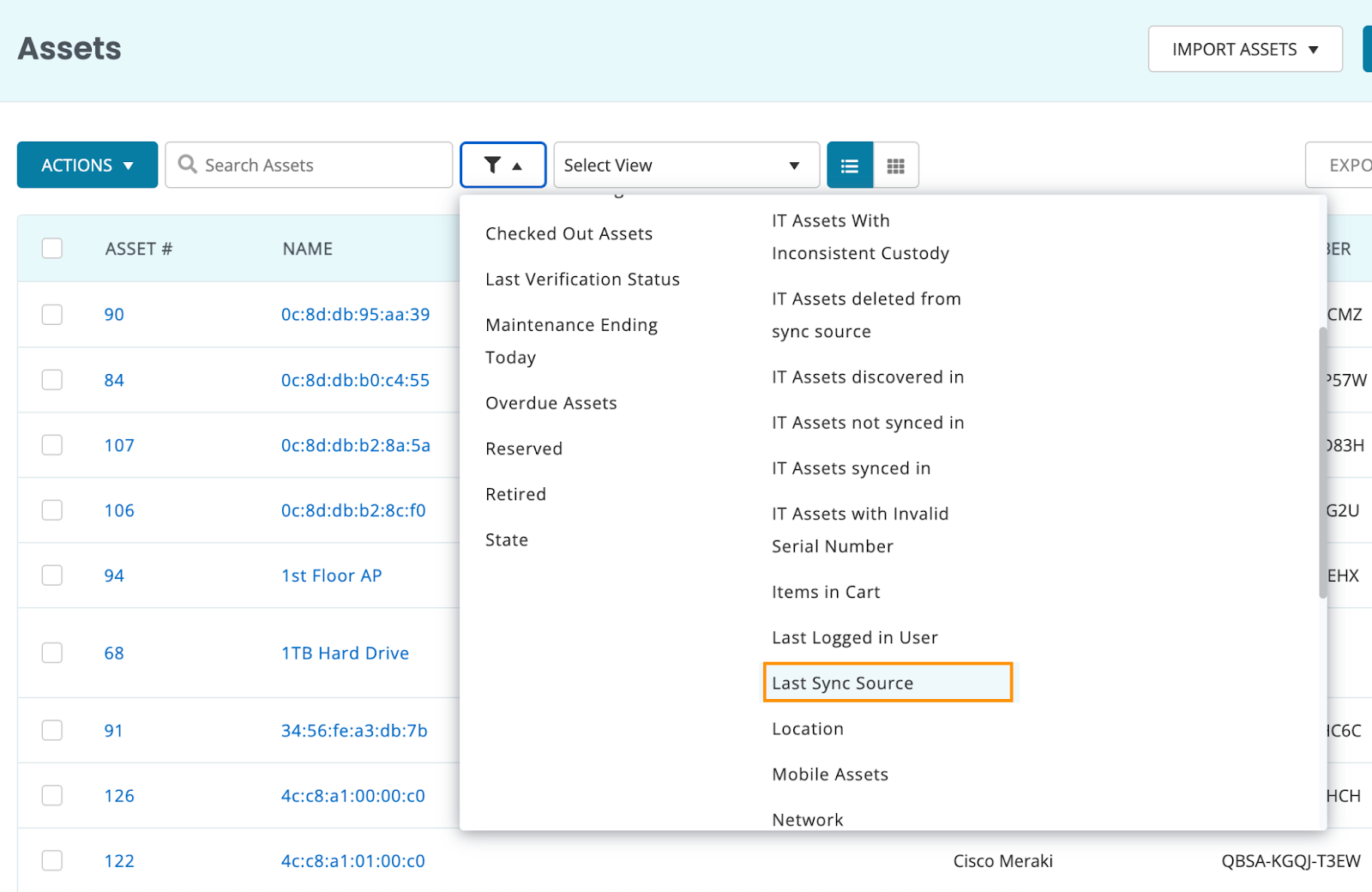 4. View asset information