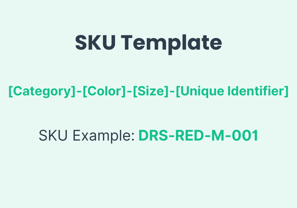A SKU template to generate SKU numbers.