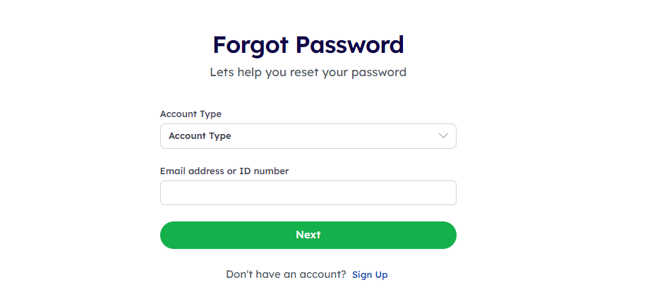 A screenshot of a login form

Description automatically generated