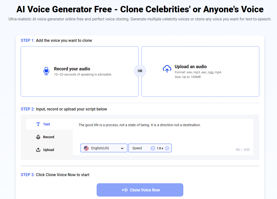 MioCreate AI Voice Generator – Best Free Spongebob AI Voice Generator