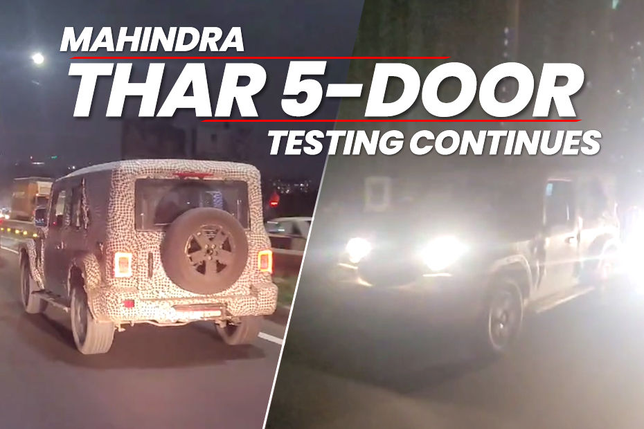 Mahindra Thar 5-Door Lower Variant Spied Testing 