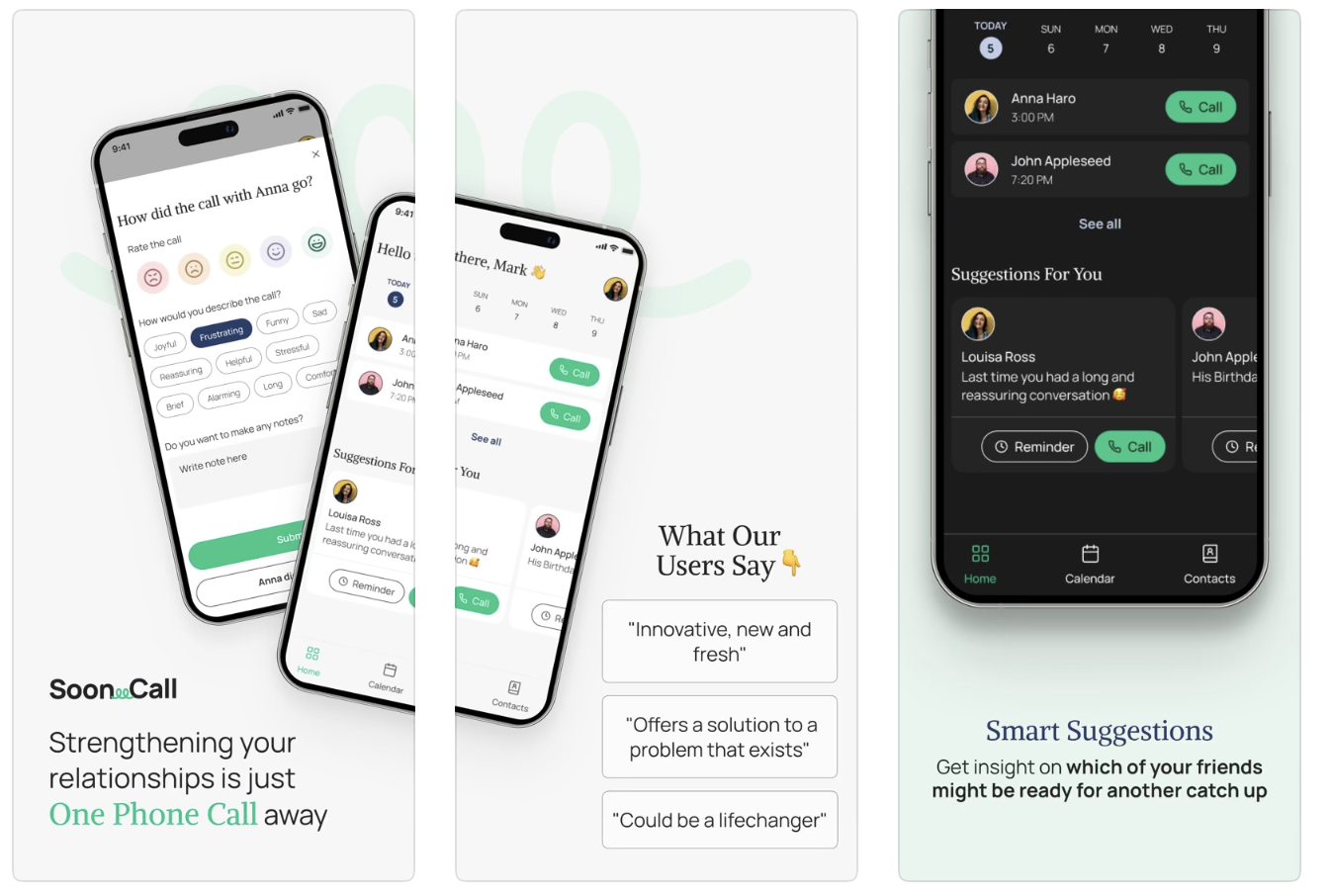 SoonCall app store screenshots