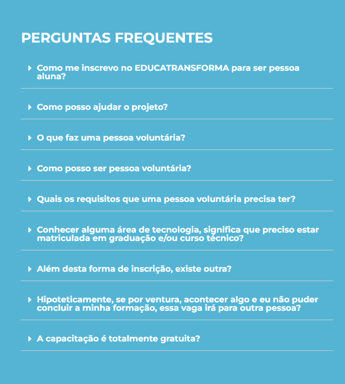 FAQ EducaTransforma