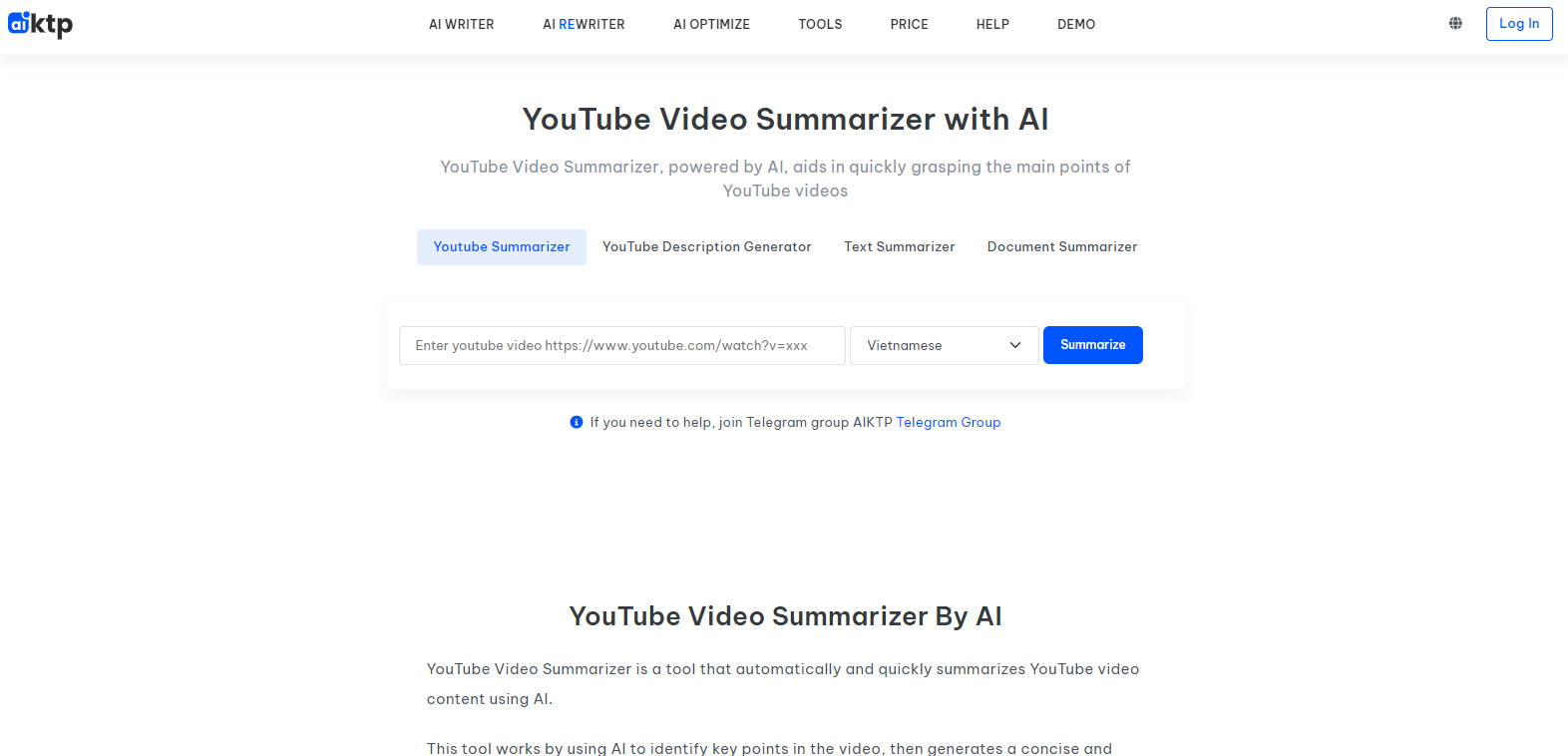 AIKTP YouTube Summarizer