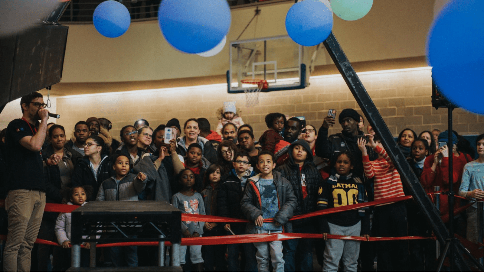 Group of kids at charity event