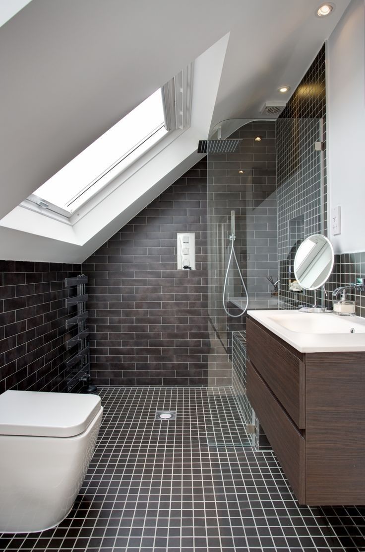 bathroom sloped ceiling