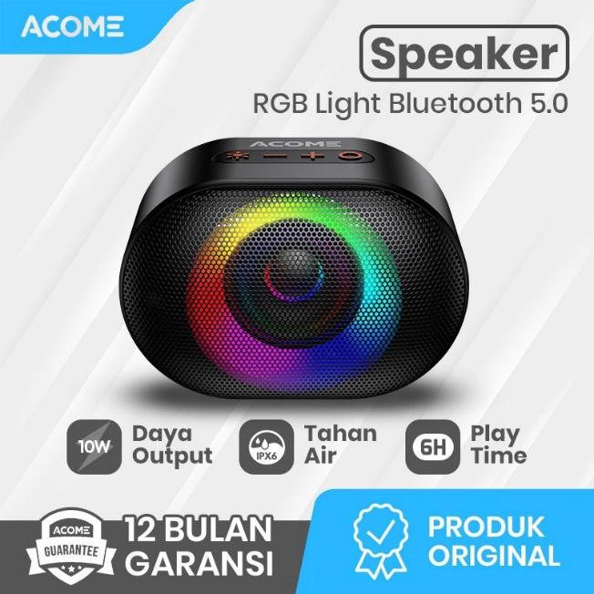 Jual ACOME A10 Speaker Bluetooth 5.0 TWS 10W IPX6 Waterproof RGB ...