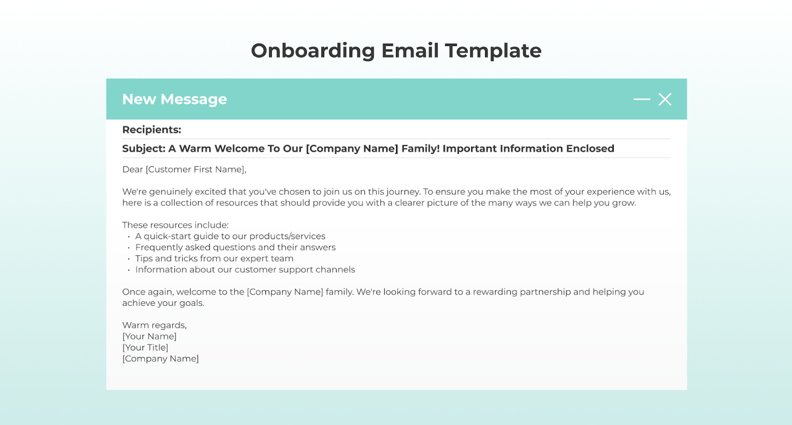 Onboarding emails