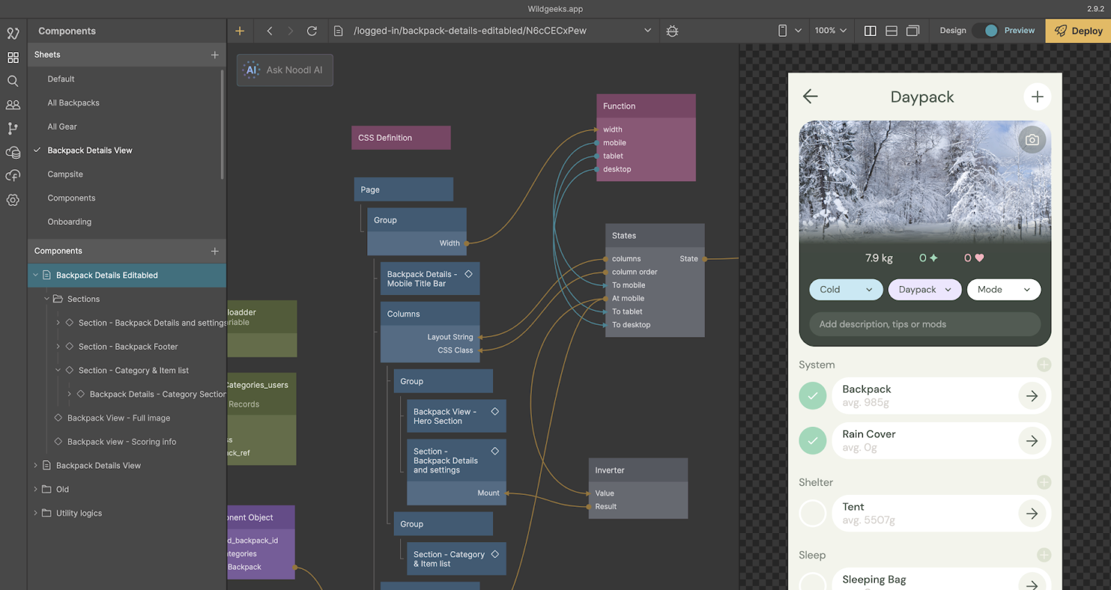 Noodl User Interface