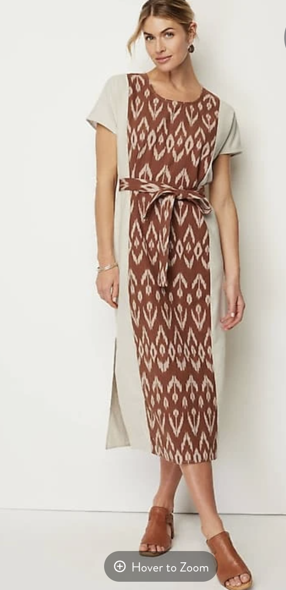 Robe Ikat ceinturée Pure Jill de J.Jill