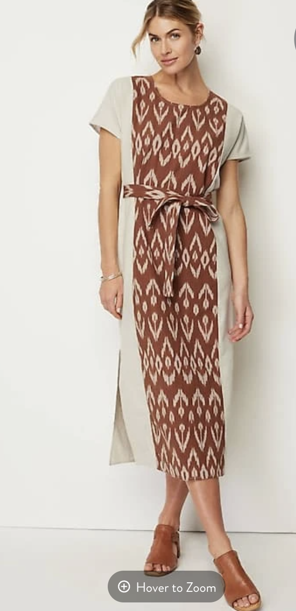 Pure Jill Belted Ikat Dress from J.Jill