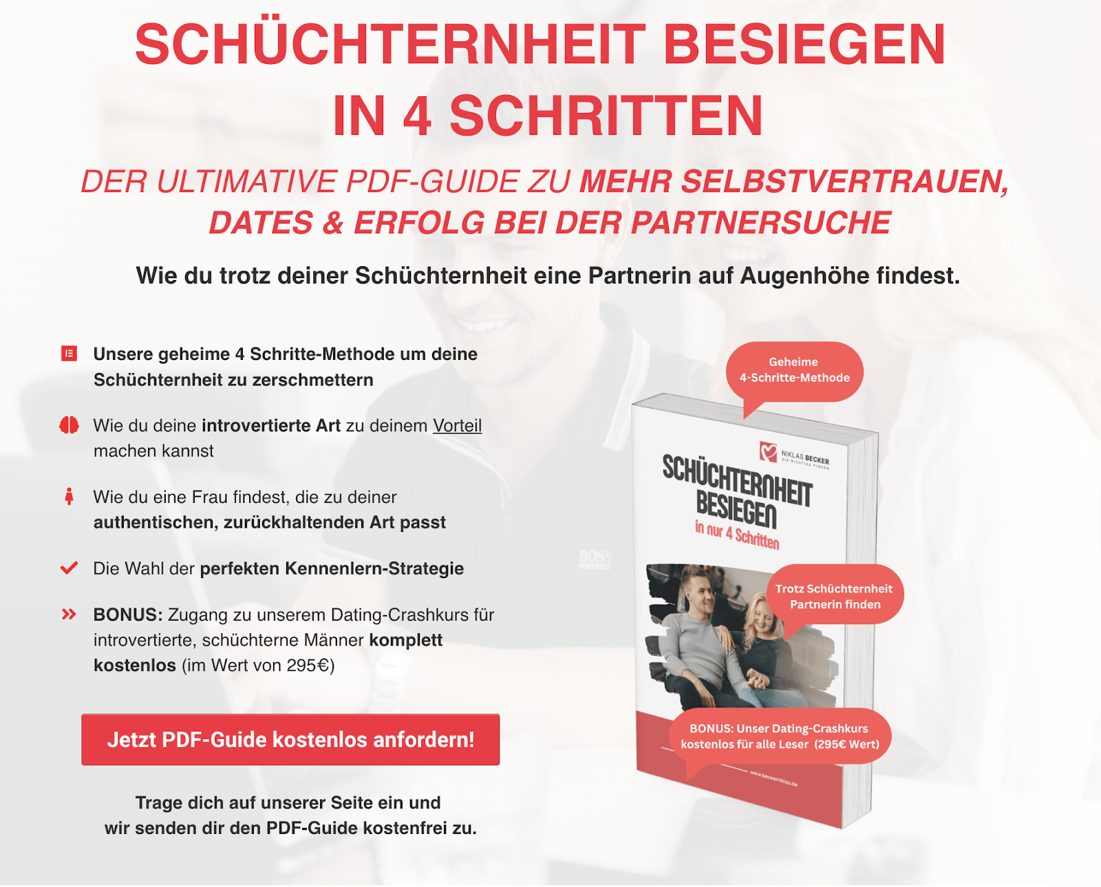 Eine Landingpage als Beispiel für Copywriting auf Deutsch
