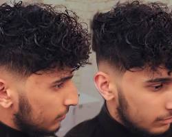 Image of Undercut Men Curly Hair