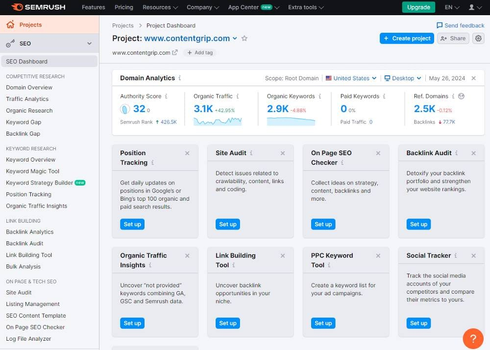 AI marketing tools for increasing website traffic - SEMrush