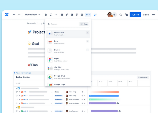 Image showing Confluence as an operations management framework tool