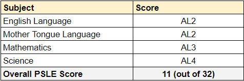 PSLE Scoring System 2024