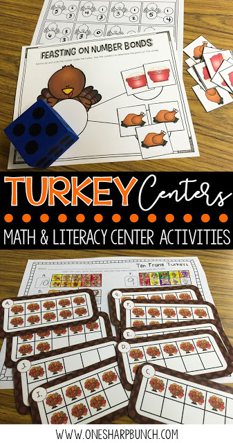 FREE turkey life cycle activities, including pocket chart sentences. Perfect for Thanksgiving centers and turkey time! Keep your kiddos engaged with these turkey activities, adorable turkey crafts and turkey centers!