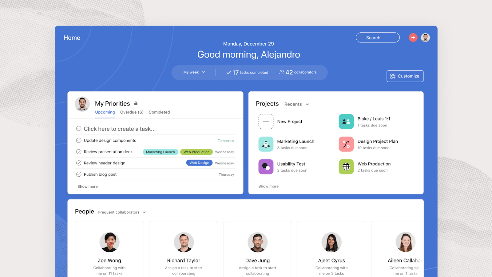 Asana project management tool