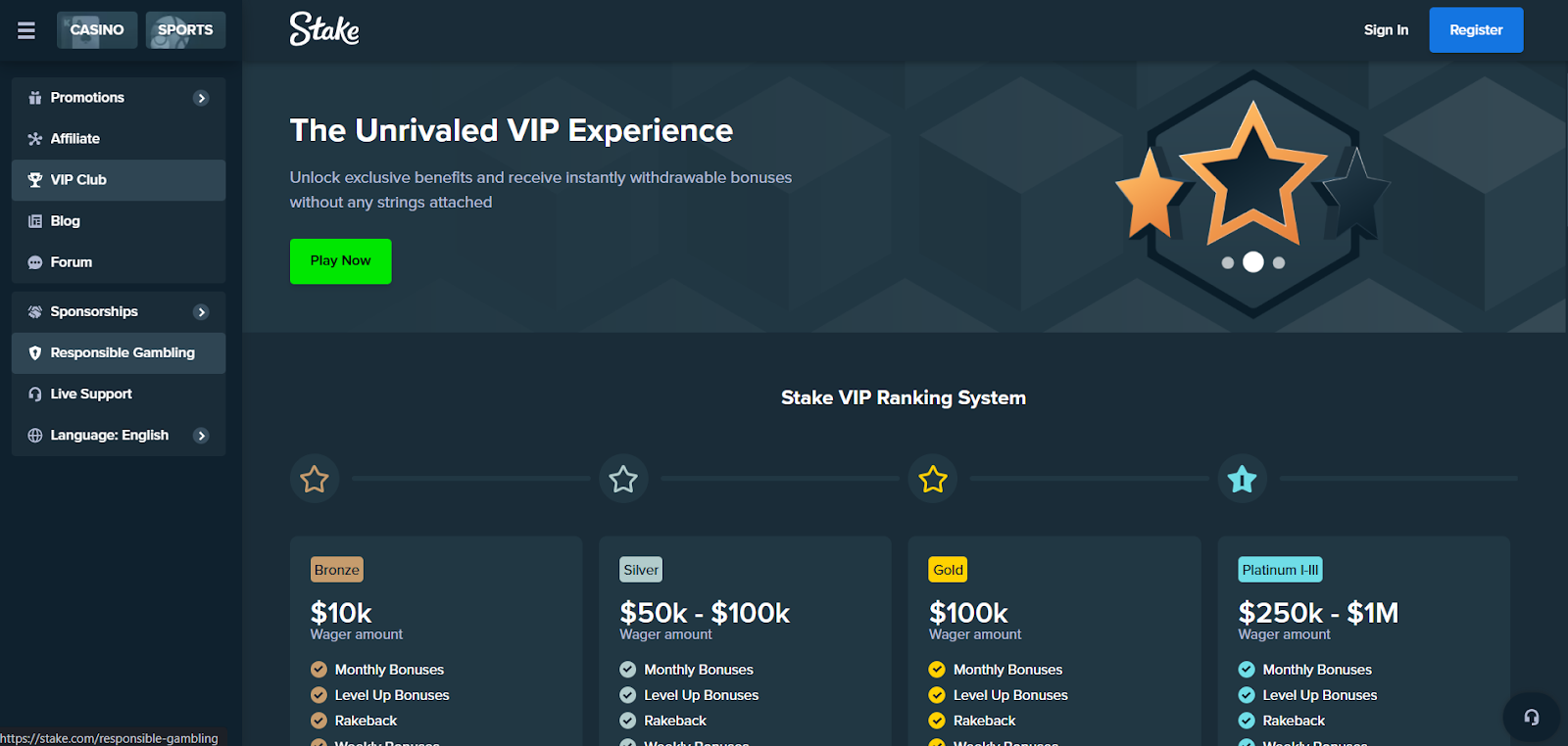 VIP Club Stake.com