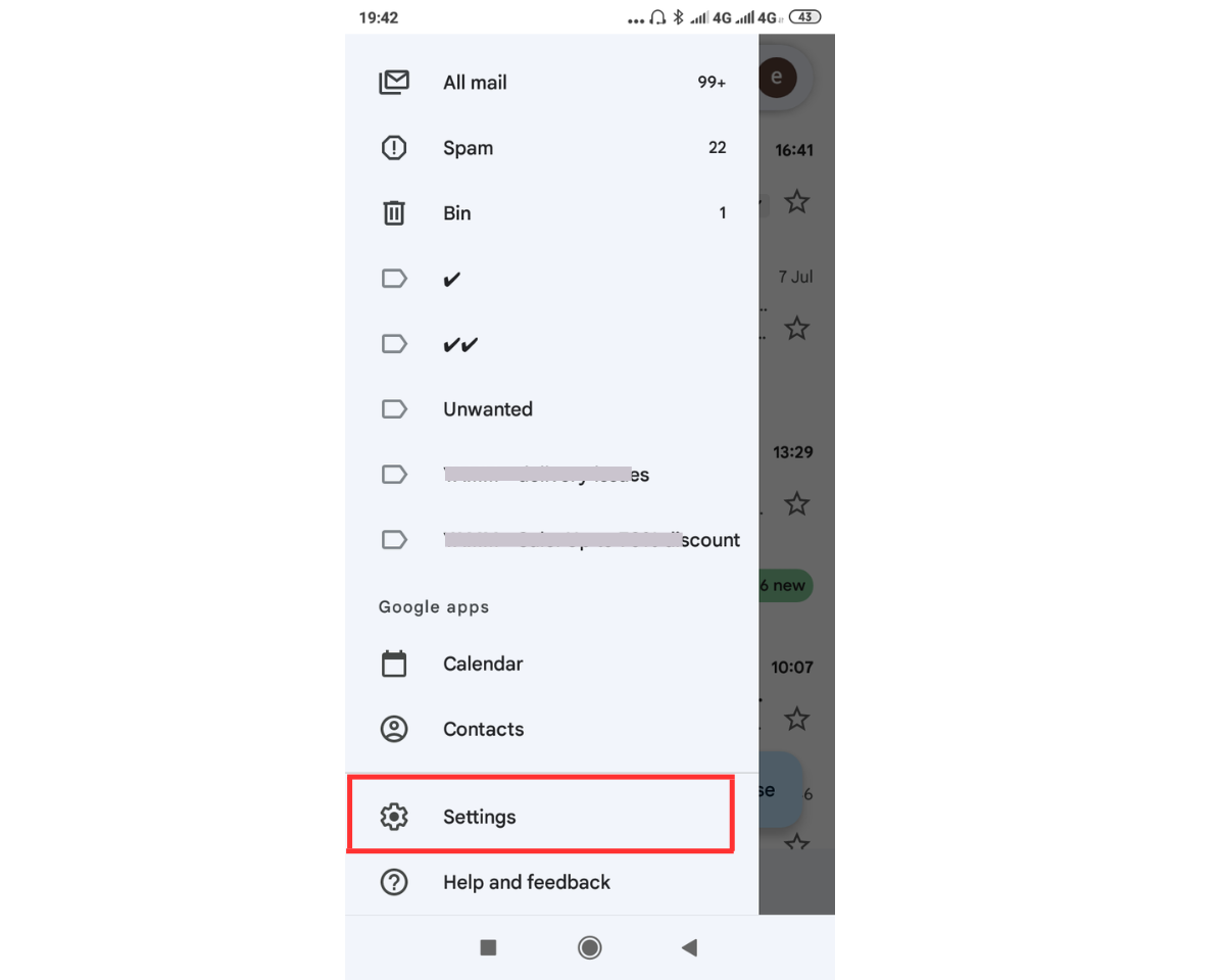 Steps to set up a Gmail account on mobile devices for follow-up reminders - Go to Gmail settings
