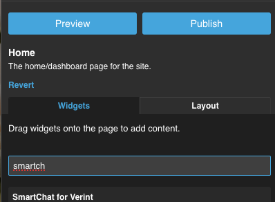 Search for SmartChat Widget