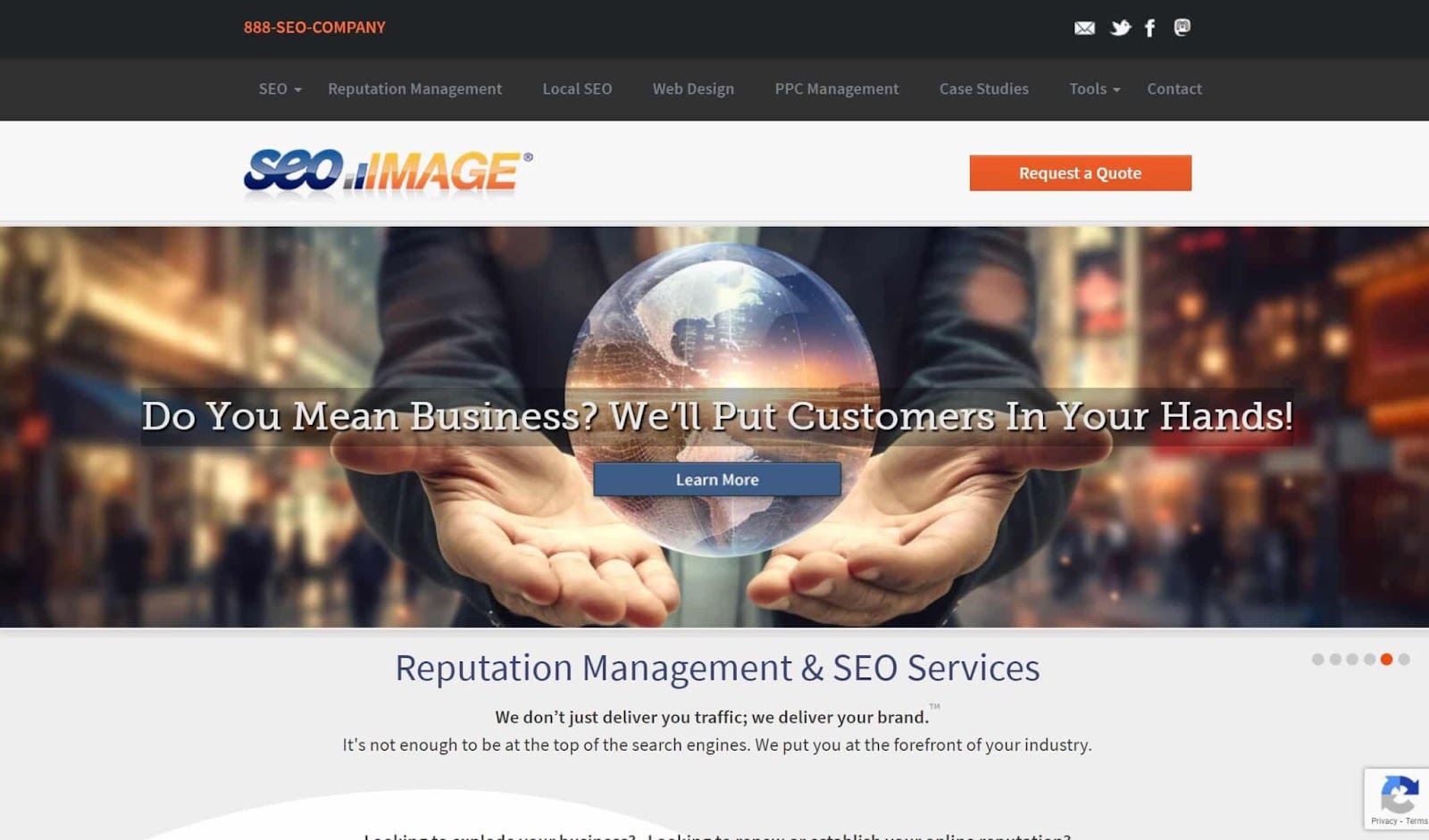 Screenshot of SEO Image website